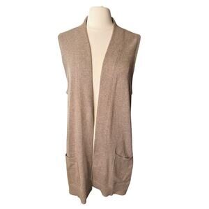 Karen Scott Sleeveless Duster Sweater 2XL Camel Capsule Transitional